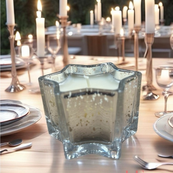 Elegant Aqua Star Candle Holders 2/$12 - Picture 2 of 4